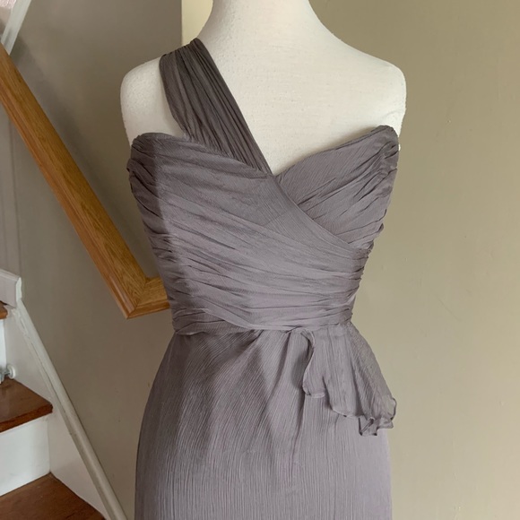 Amsale G763C in graphite size 12 - Picture 3 of 5